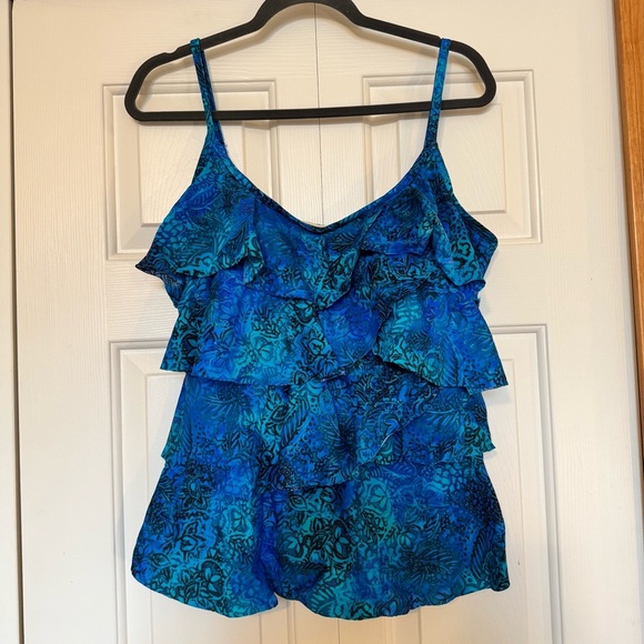 Miraclesuit Tiered Slimming Tankini Swim Top - Picture 1 of 7